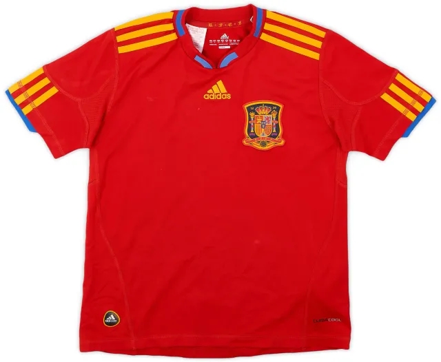 adidas 2009-10 Spain Home Shirt - 6/10 - (S.Boys)