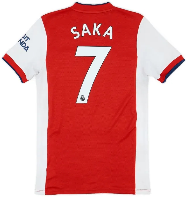 Nike 2021-22 Arsenal Home Shirt Saka #7 - 6/10 - (S)