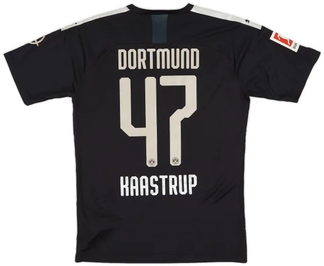 Puma 2019-20 Borussia Dortmund Match Issue Away Shirt Kaastrup #47