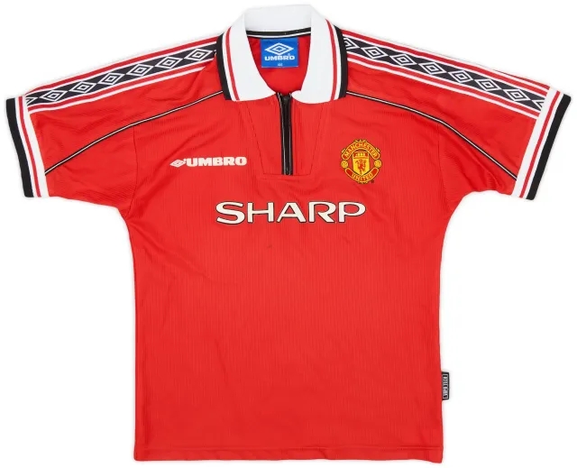 Umbro 1998-00 Manchester United Home Shirt - 8/10 - (M.Boys)