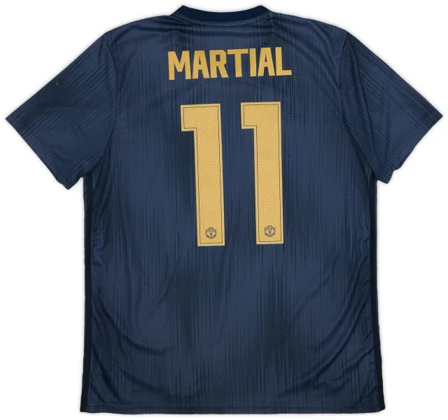 adidas 2018-19 Manchester United Third Shirt Martial #11 - 8/10 - (L)