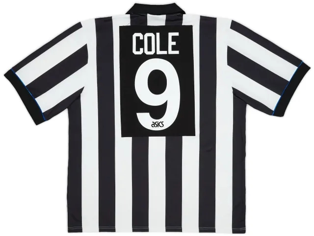 Asics 1993-95 Newcastle Home Shirt Cole #9 - 7/10 - (XXL)