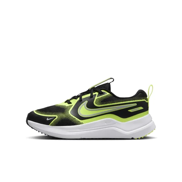 Nike black & green cosmic runner Youth trainers