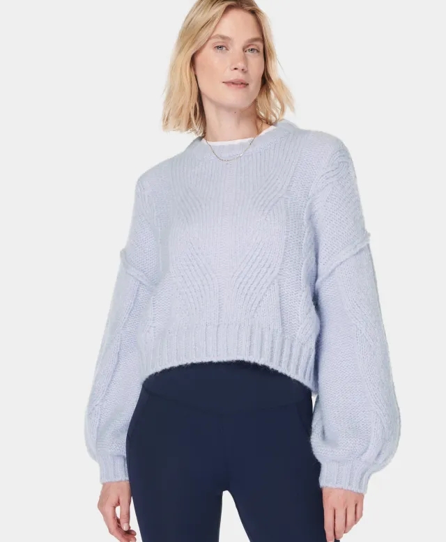 Sweaty Betty Oversized Cable Knit Sweater
