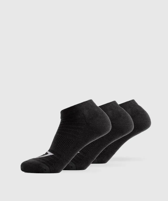 Gymshark Trainer Socks 3pk - Black