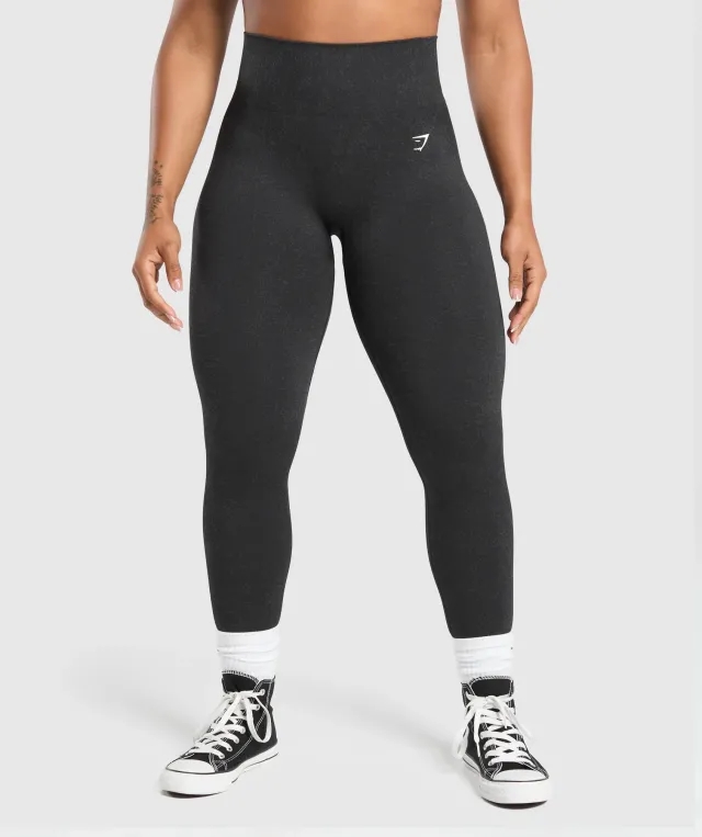 Gymshark Adapt Fleck Seamless Leggings - Mineral/Black
