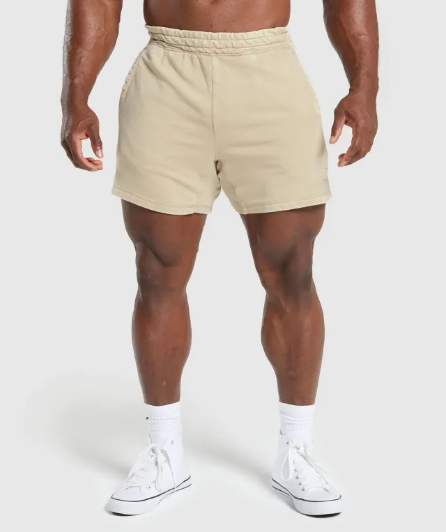 Gymshark Heritage 5 Shorts - Desert Beige