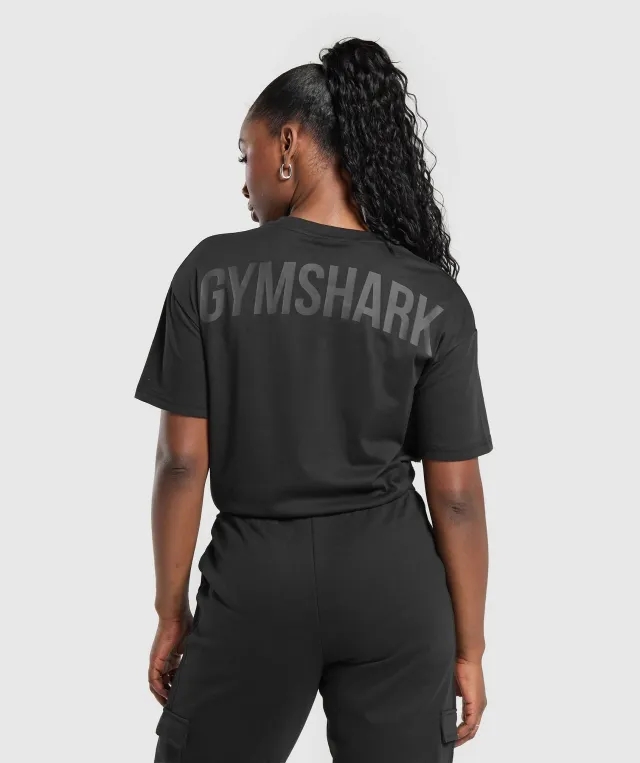 Gymshark Power Oversized T-Shirt - Black