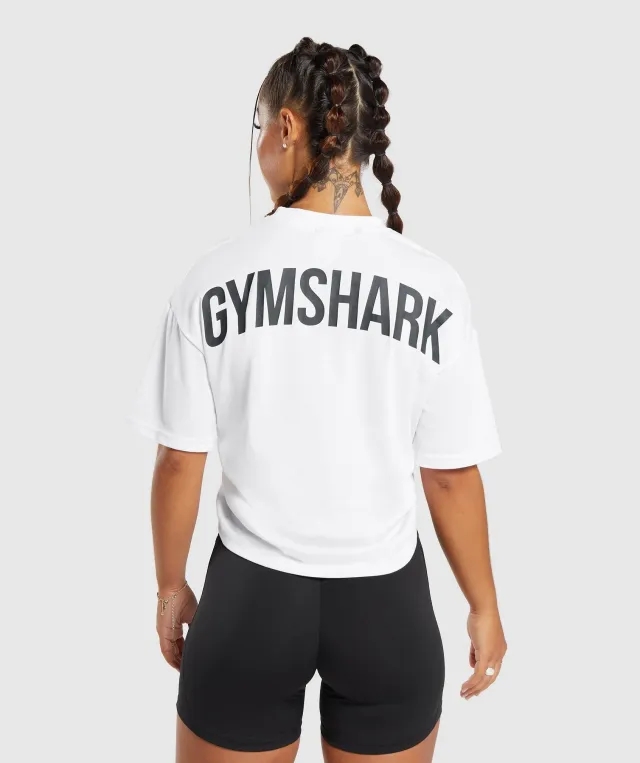 Gymshark Power Oversized T-Shirt - White