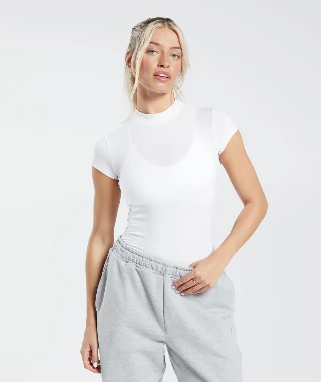 Gymshark Jersey Body Fit T-Shirt - White
