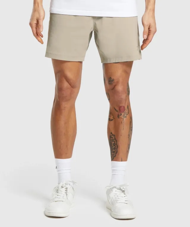 Gymshark Hybrid 6 Shorts - Sand Brown