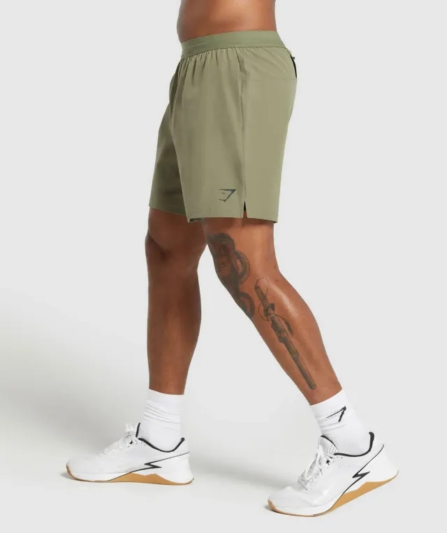 Gymshark Land to Water 6 Shorts - Utility Green