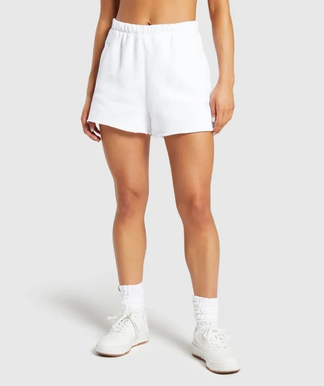 Gymshark Loopback Sweat Shorts - White