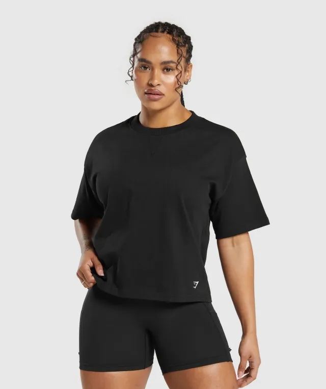 Gymshark Heavyweight Cotton T-Shirt - Black
