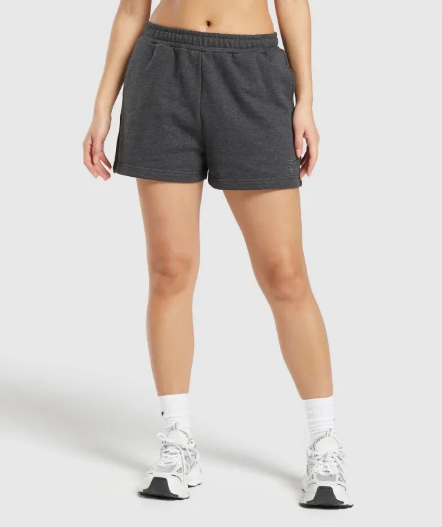 Gymshark Rest Day Sweat Shorts - Black Core Marl