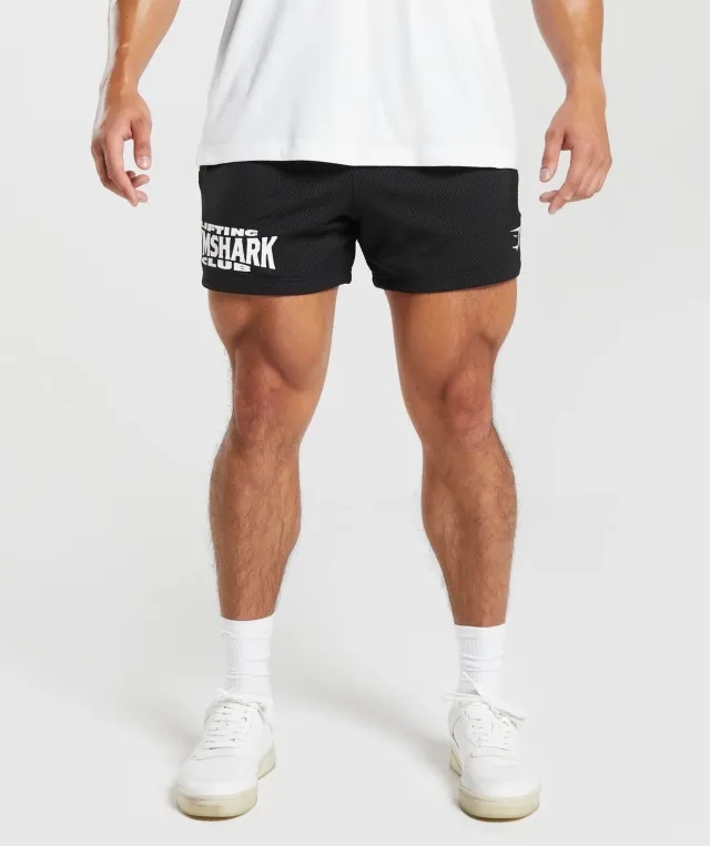 Gymshark Lifting Club Mesh 5 Shorts - Black