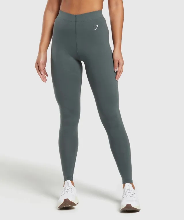 Gymshark Cotton Leggings - Slate Teal