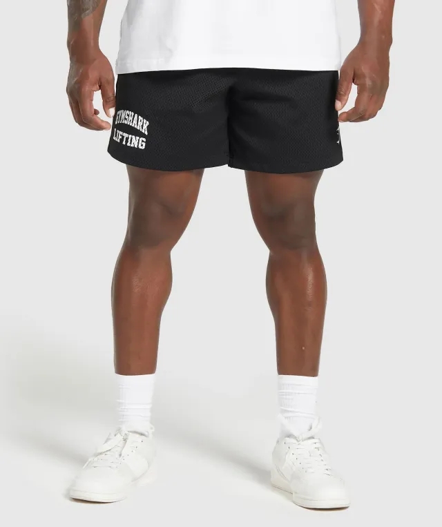 Gymshark Lifting Mesh 7 Shorts - Black