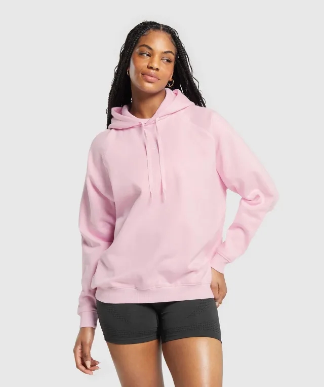 Gymshark Training Oversized Fleece Hoodie - Dolly Pink