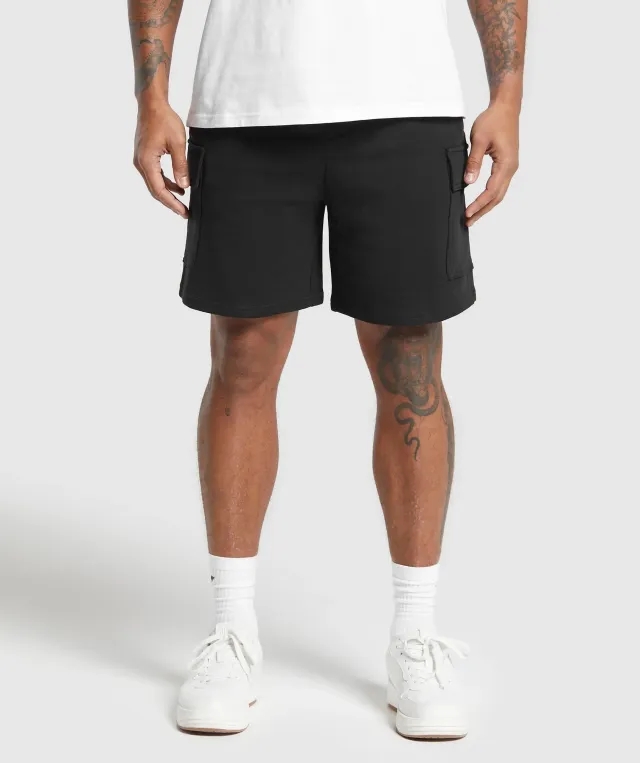 Gymshark Rest Day Essentials Cargo 7 Shorts - Black