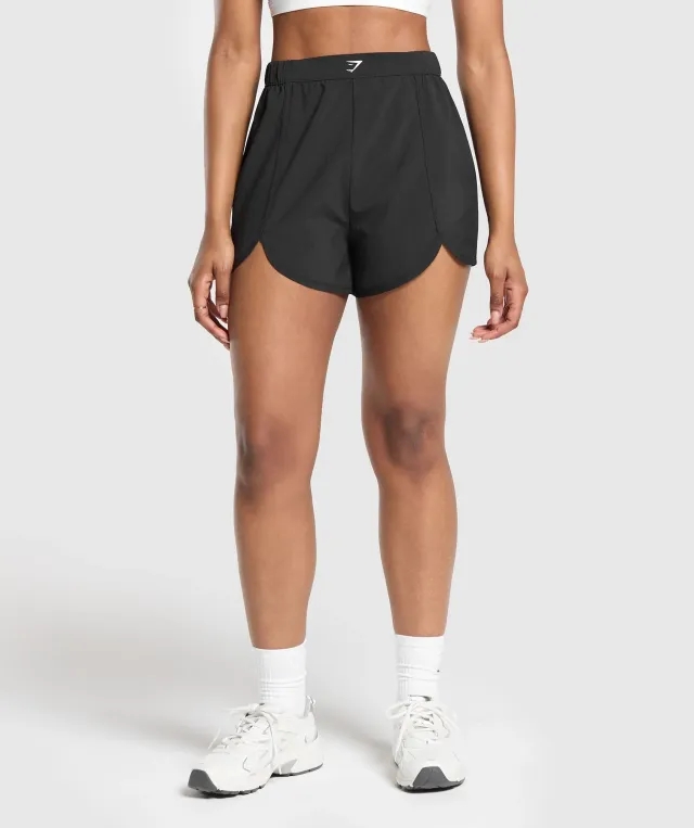 Gymshark Scallop Hem Shaped Shorts - Black