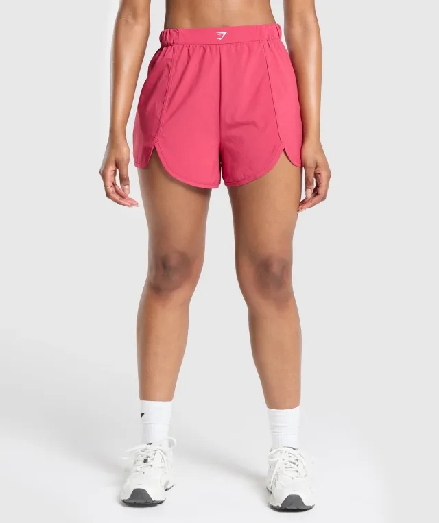 Gymshark Scallop Hem Shaped Shorts - Vintage Pink