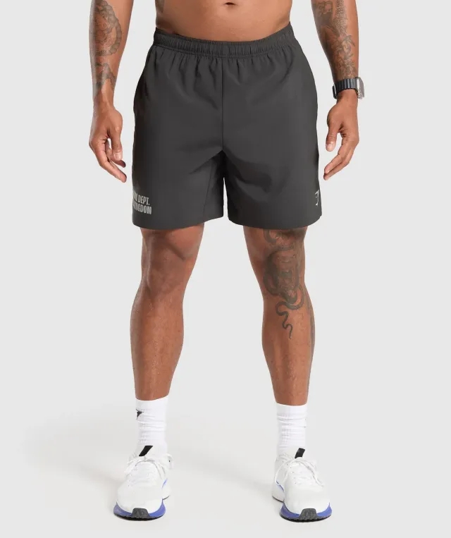 Gymshark Training Dept. UK 7 Shorts - Asphalt Grey