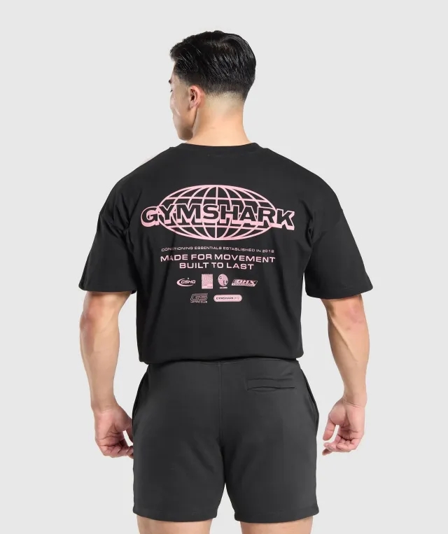 Gymshark Worldwide T-Shirt - Black