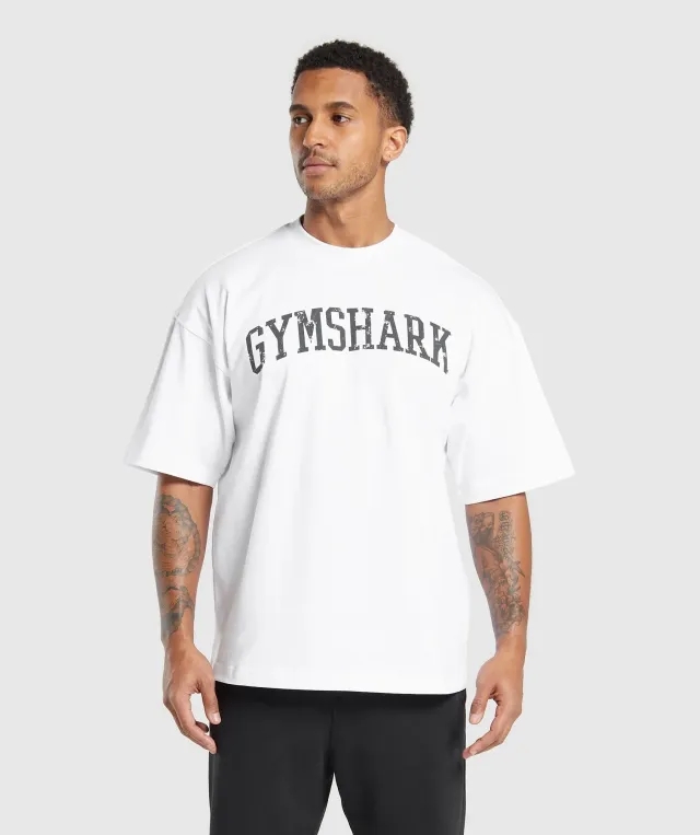 Gymshark Collegiate T-Shirt - White