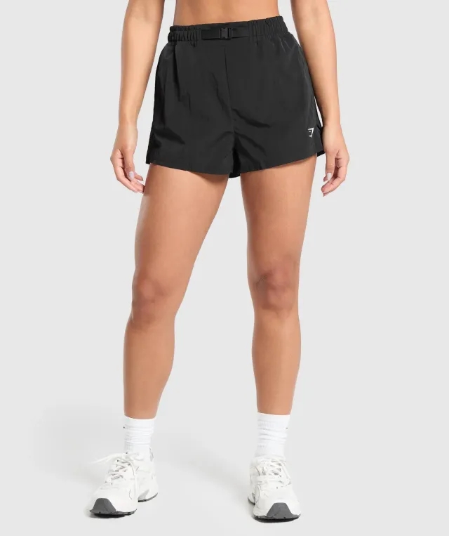 Gymshark Buckle Waisted Shorts - Black