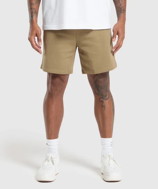 Gymshark Rest Day Essentials 7 Shorts - Troop Green