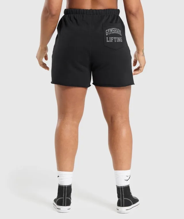 Gymshark Lifting Graphic Shorts - Black