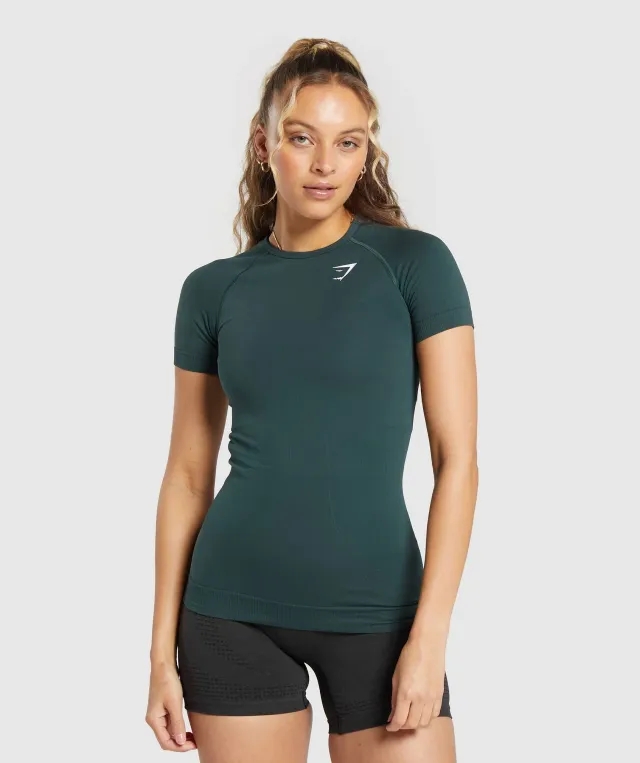 Gymshark Vital Seamless T-Shirt - Woodland Green Marl