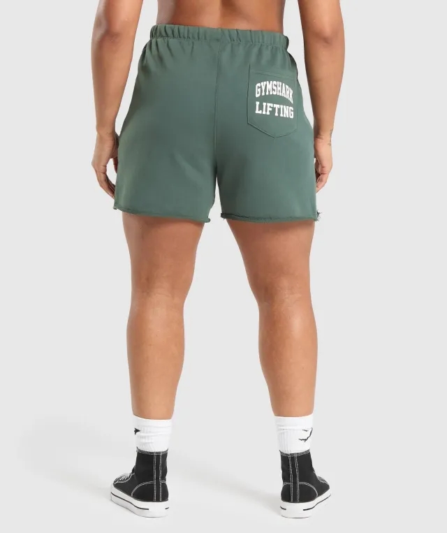 Gymshark Lifting Graphic Shorts - Slate Teal