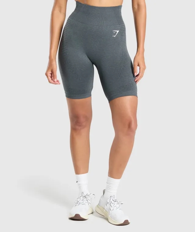 Gymshark Vital Seamless 7 Shorts - Strong Grey/ Marl