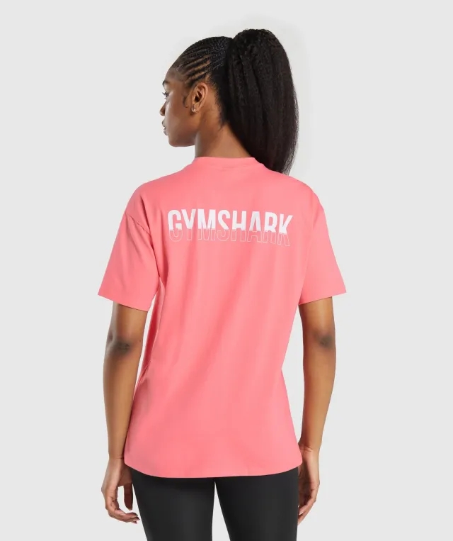 Gymshark Fraction Oversized T-Shirt - Fresh Pink