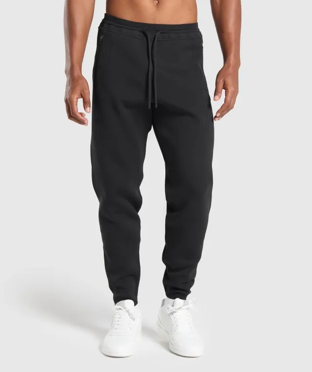 Gymshark Flat Knit Joggers - Black