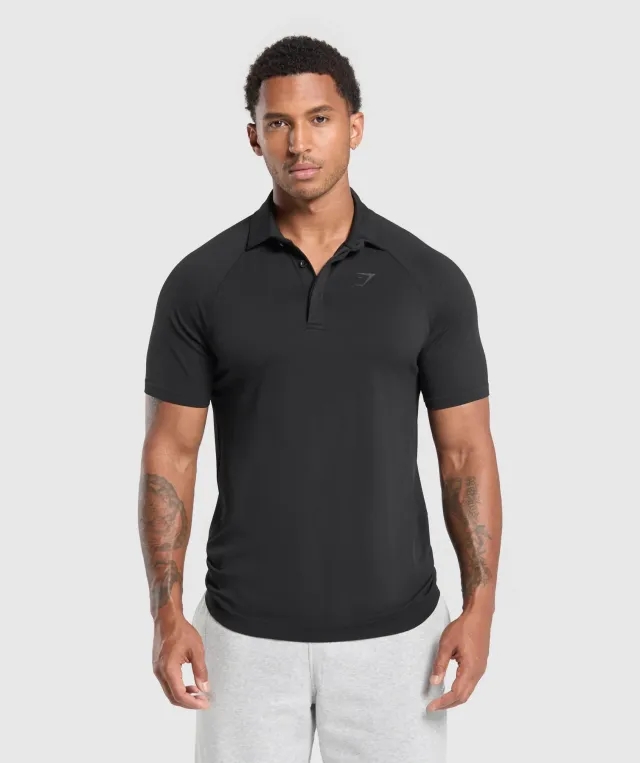 Gymshark Seamless Polo Shirt - Black