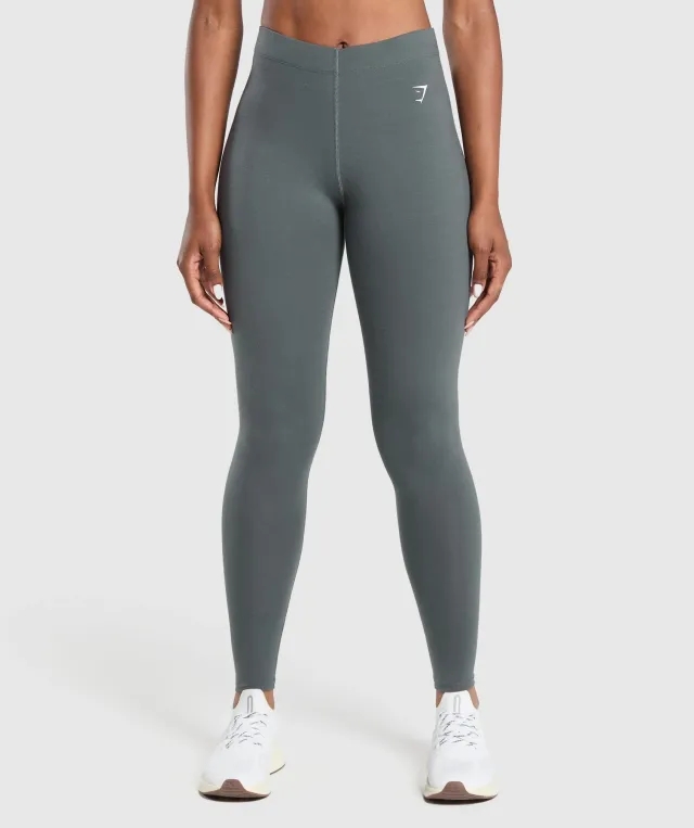 Gymshark Cotton Leggings - Strong Grey