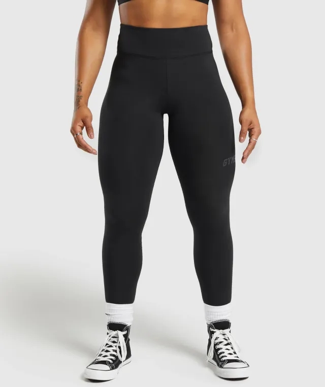 Gymshark Lifting Logo Leggings - Black