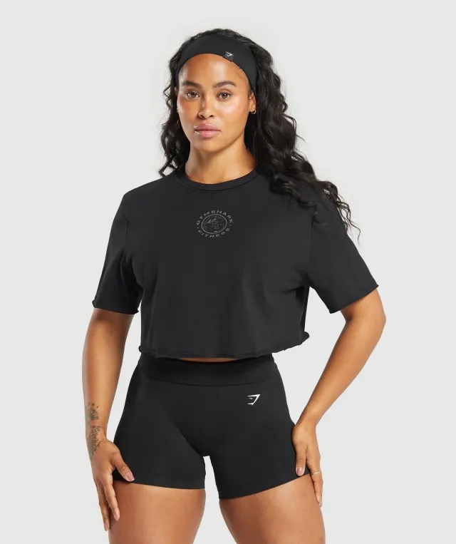 Gymshark Legacy Crop Top - Black