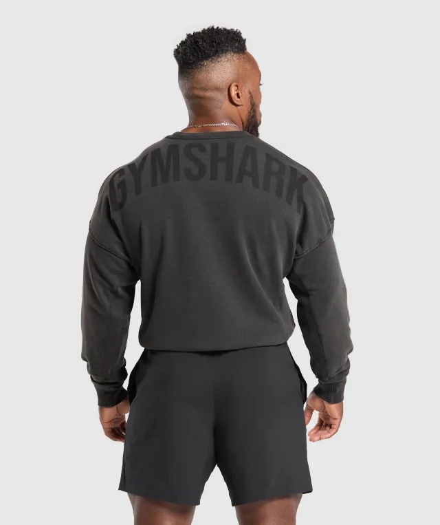 Gymshark Power Washed Crew - Black