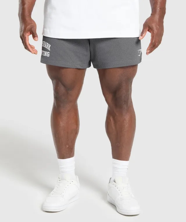 Gymshark Lifting Mesh 5 Shorts - Pitch Grey
