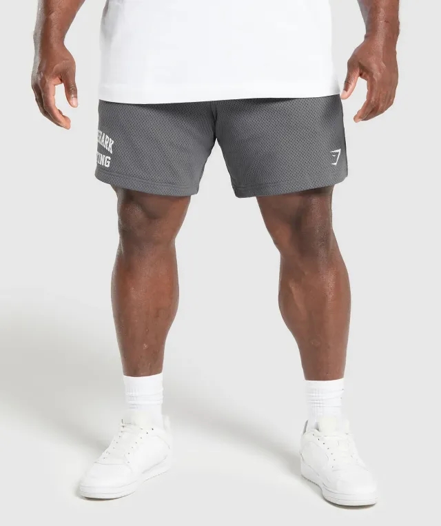 Gymshark Lifting Mesh 7 Shorts - Pitch Grey