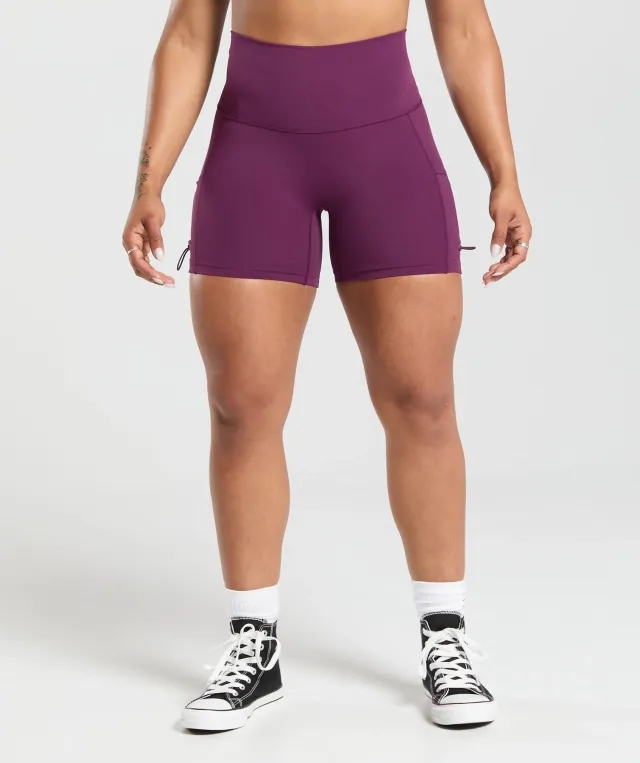 Gymshark Legacy Logo Tight Shorts - Magenta Purple