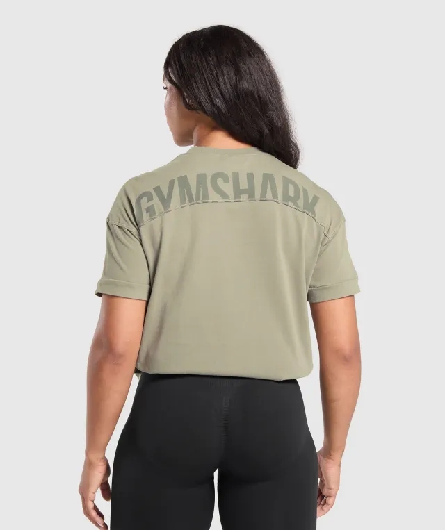 Gymshark Elevated  Power T-Shirt - Linen Brown