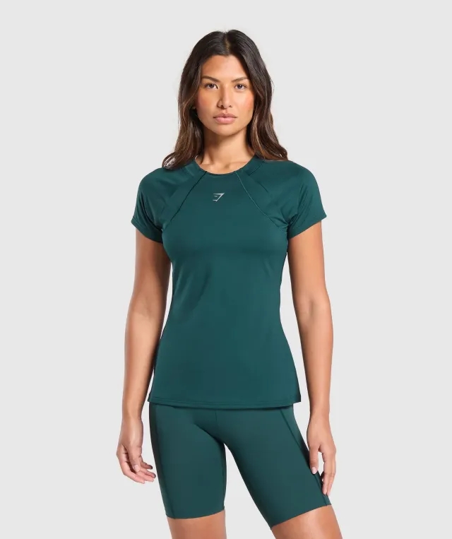 Gymshark Running Top - Strong Teal
