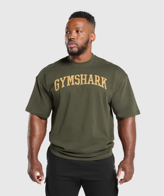 Gymshark Collegiate T-Shirt - Strength Green