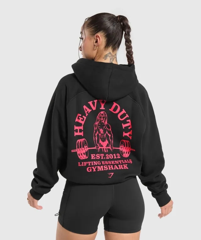 Gymshark Heavy Duty Oversized Hoodie - Black
