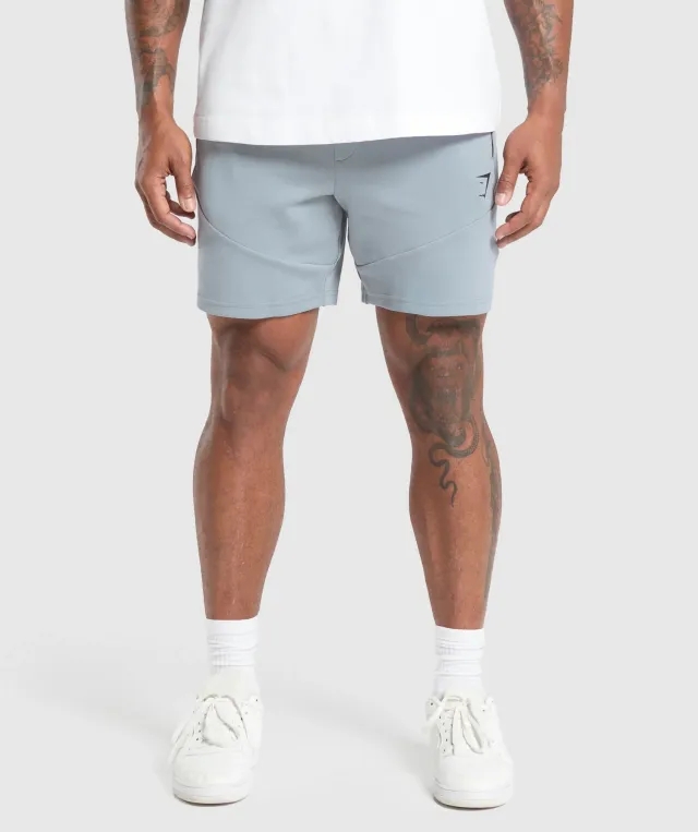 Gymshark Interlock Tech 6 Shorts - Denim Grey